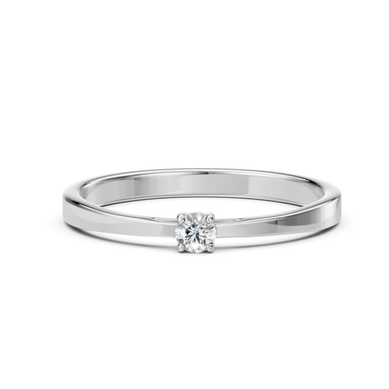 Каблучка Солітер 0.1 ct — фото 3