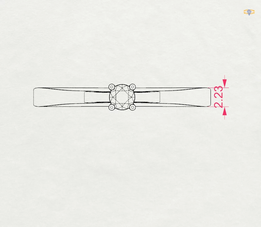 Каблучка Солітер 0.1 ct — фото 10