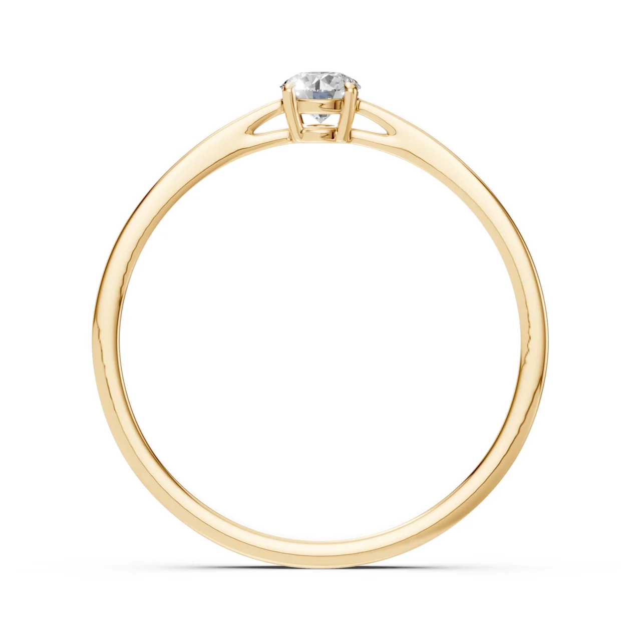 Каблучка Солітер 0.15 ct — фото 5