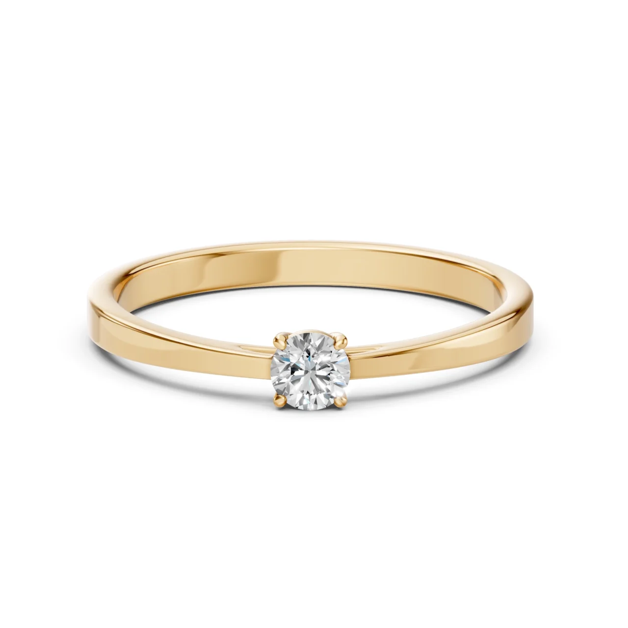 Каблучка Солітер 0.15 ct — фото 6