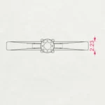 Каблучка Солітер 0.15 ct — фото 10