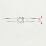 Каблучка Солітер 0.2 ct — фото 10
