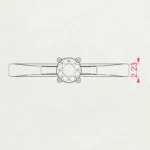 Каблучка Солітер 0.25 ct — фото 10