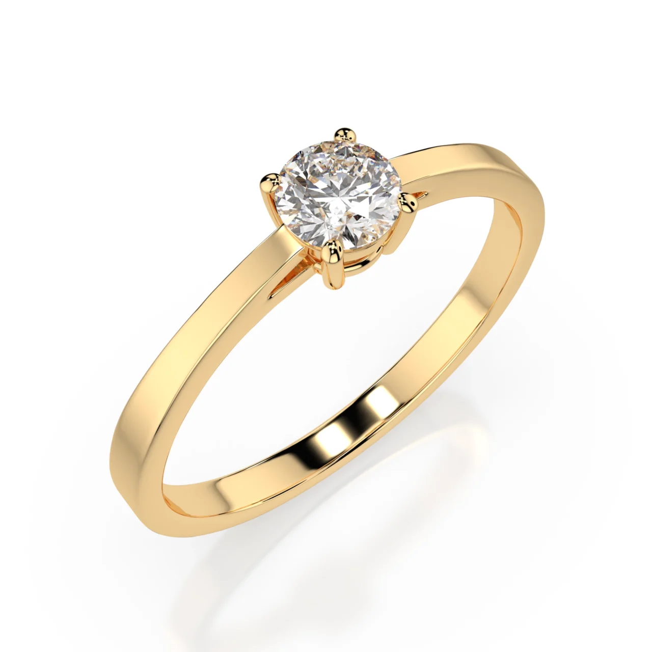 Каблучка Солітер 0.3 ct — фото 4