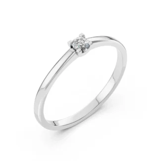 Каблучка Солітер 0.1 ct