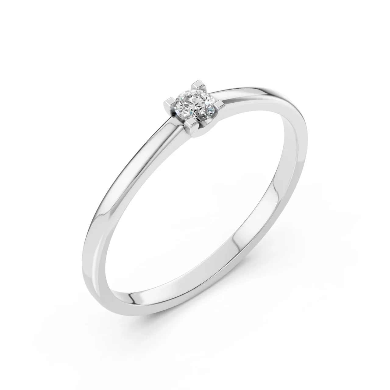 Каблучка Солітер 0.1 ct