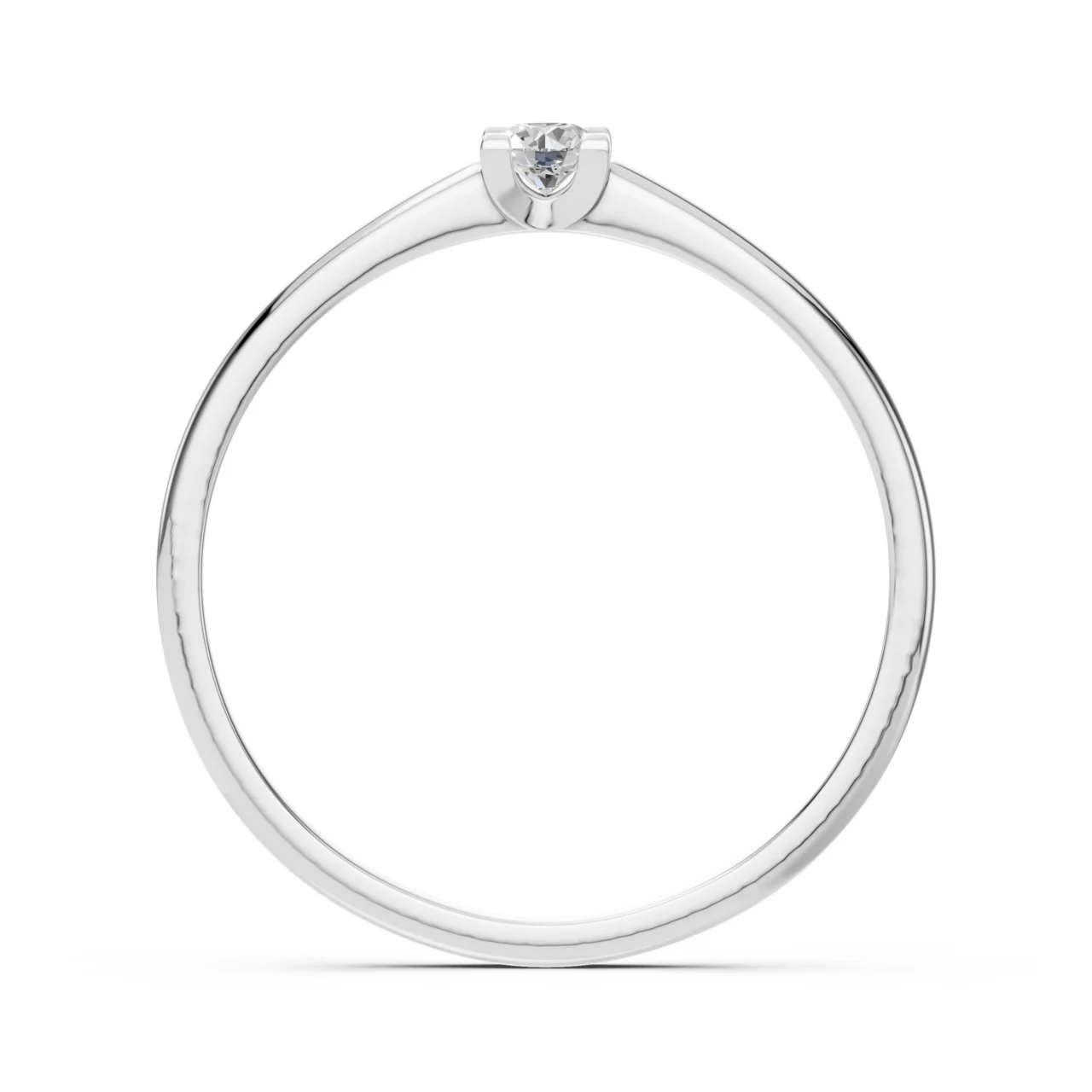 Каблучка Солітер 0.1 ct — фото 2