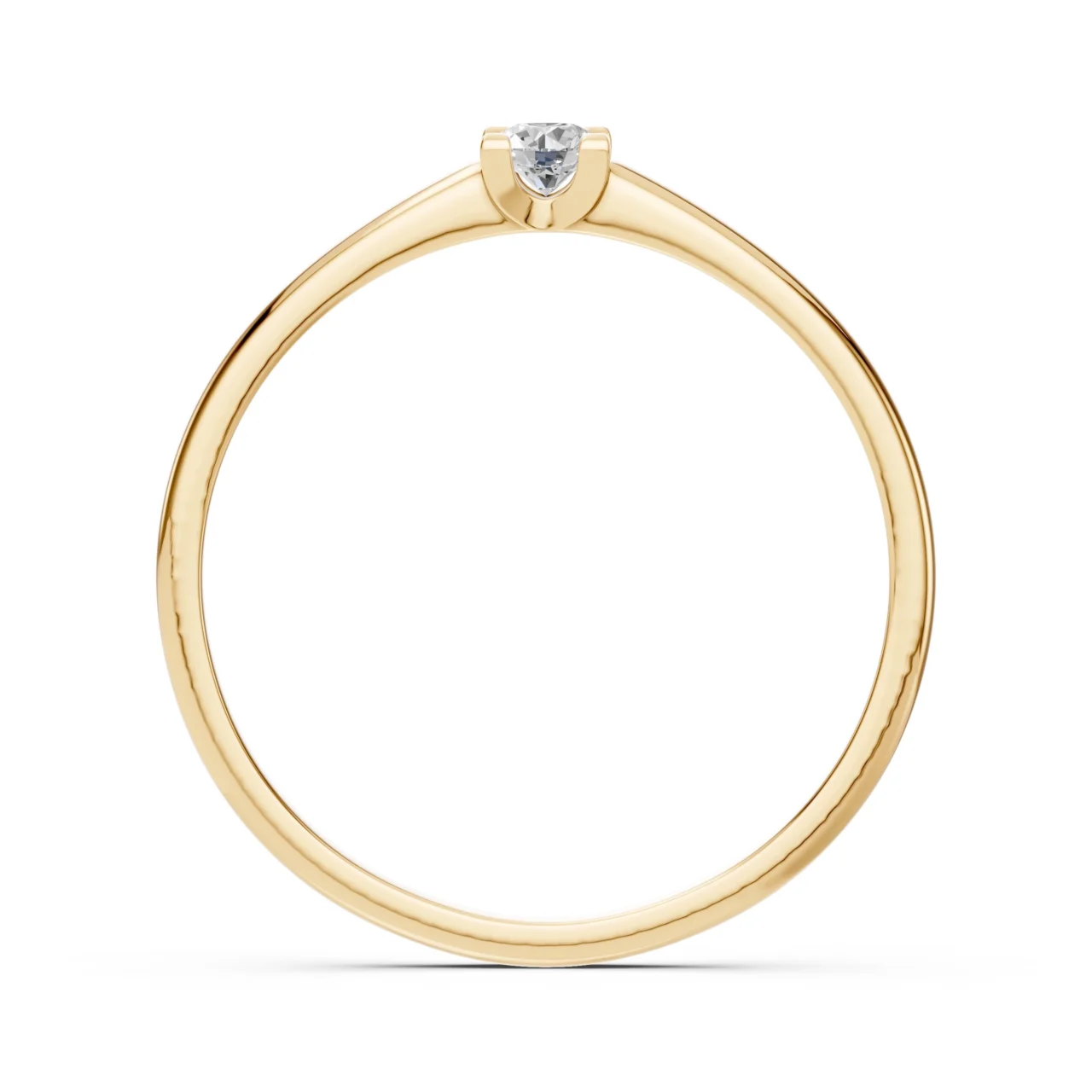 Каблучка Солітер 0.1 ct — фото 5