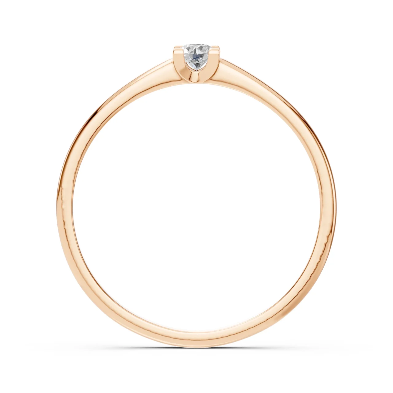 Каблучка Солітер 0.1 ct — фото 8
