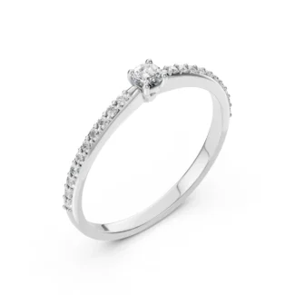 Каблучка Солітер Вічність 0.1 ct