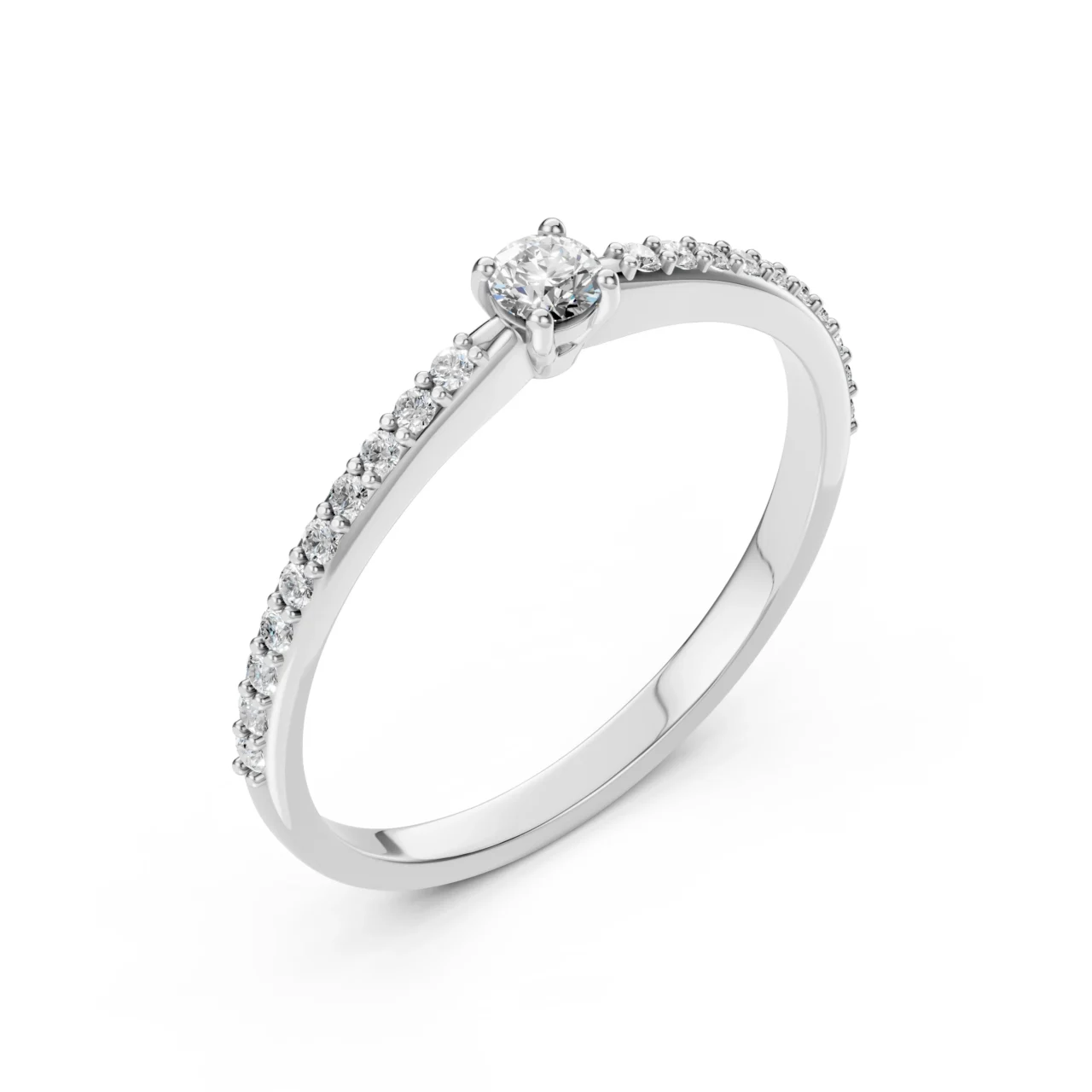 Каблучка Солітер Вічність 0.1 ct