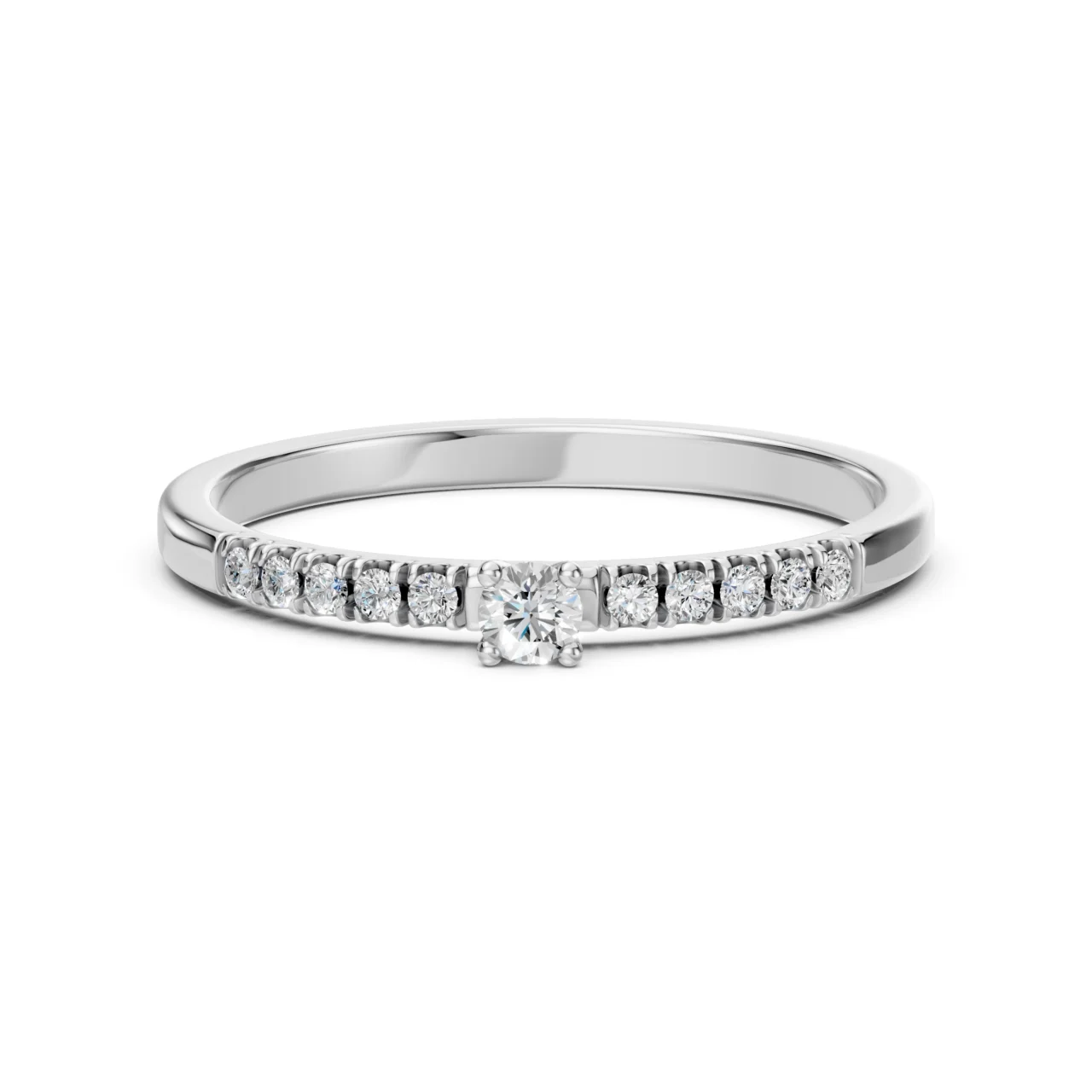 Каблучка Солітер Вічність 0.07 ct — фото 3