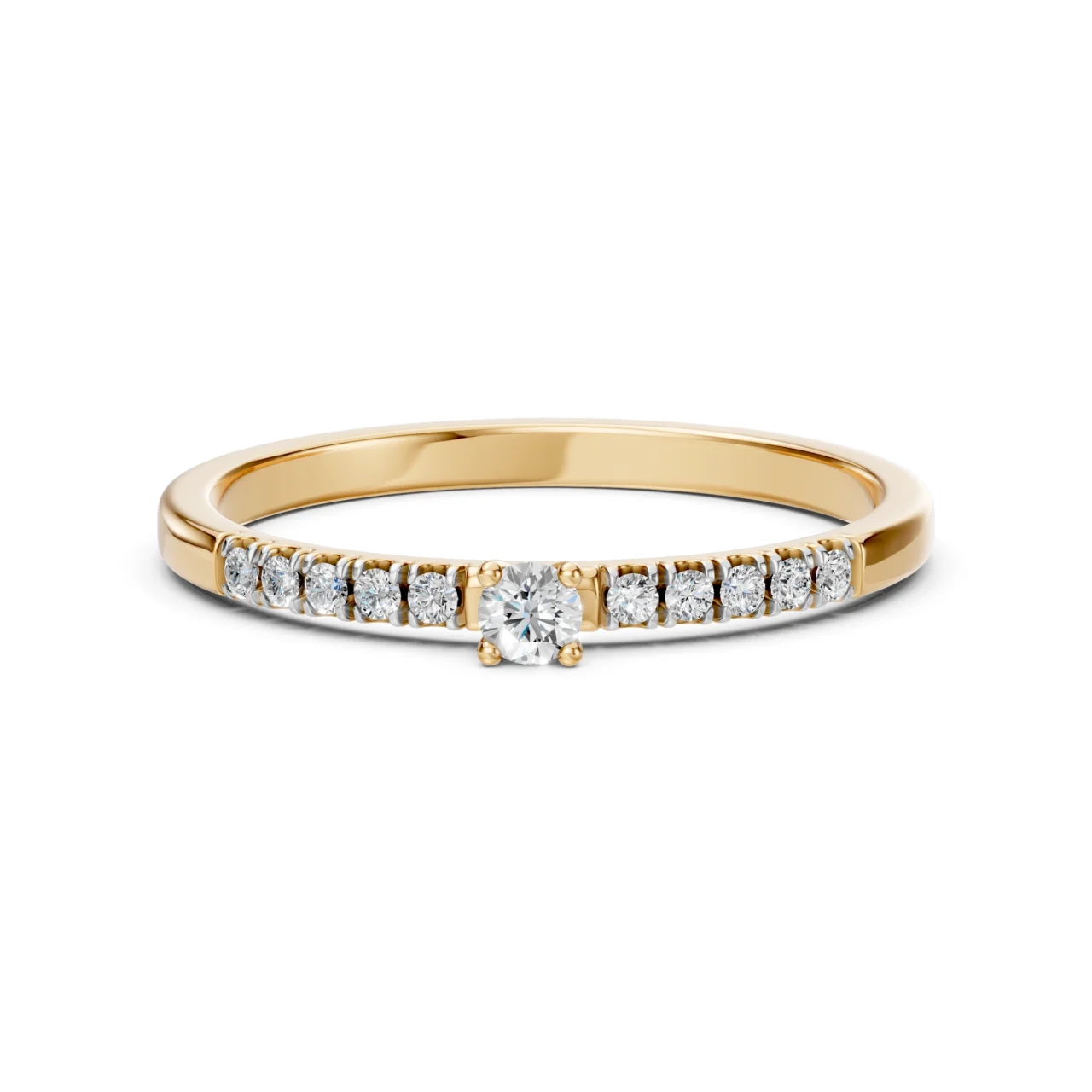 Каблучка Солітер Вічність 0.07 ct — фото 6
