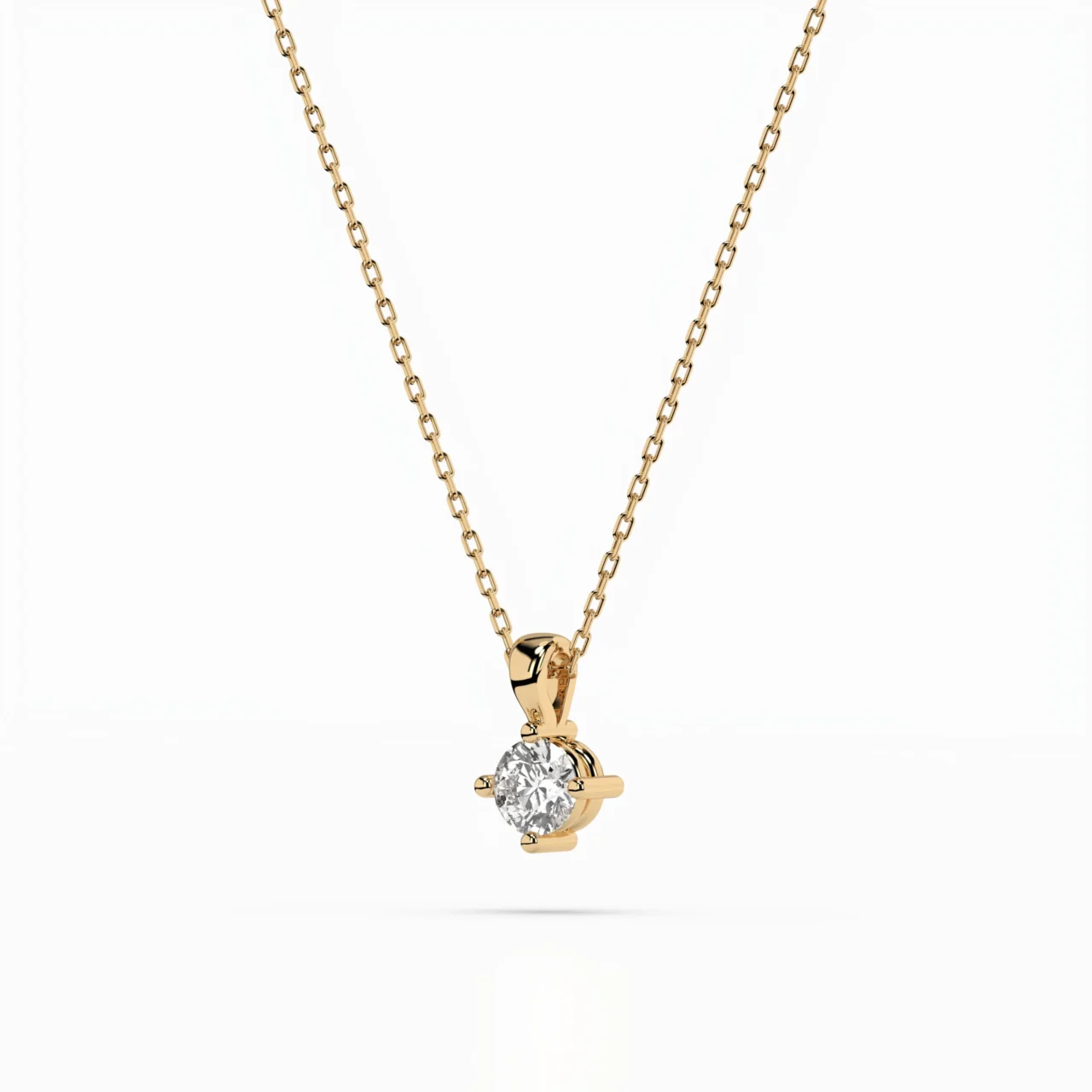 Кольє Солітер 0.1 ct — фото 5