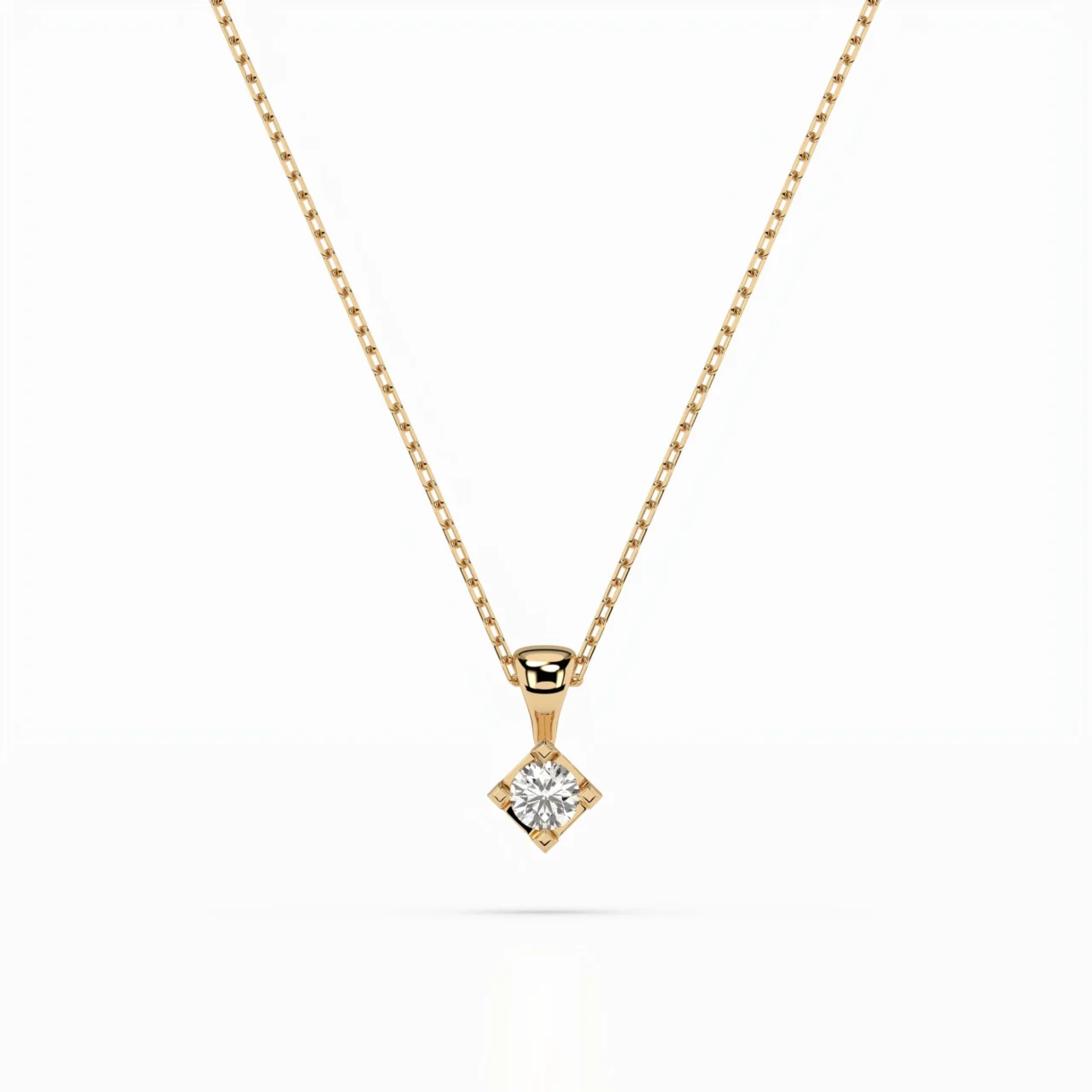 Кольє Солітер 0.08 ct — фото 4