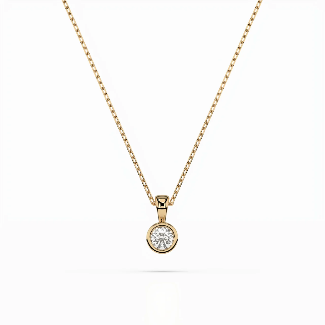 Кольє Солітер 0.1 ct — фото 4