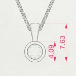 Кольє Солітер 0.1 ct — фото 10