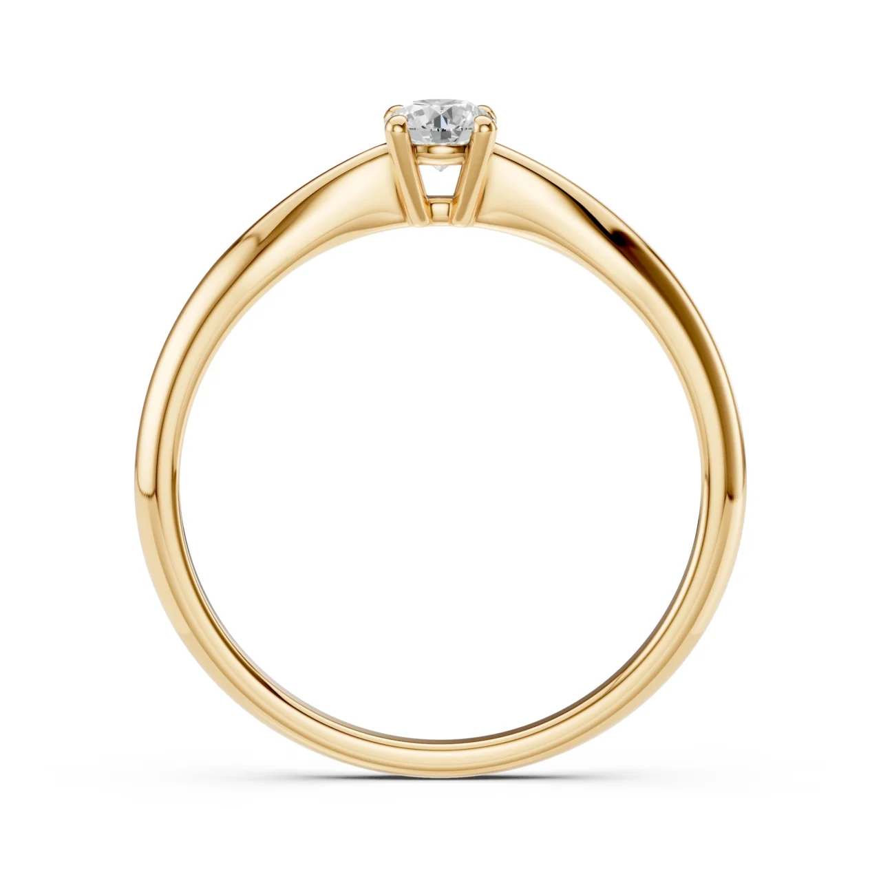Каблучка Солітер 0.2 ct — фото 4