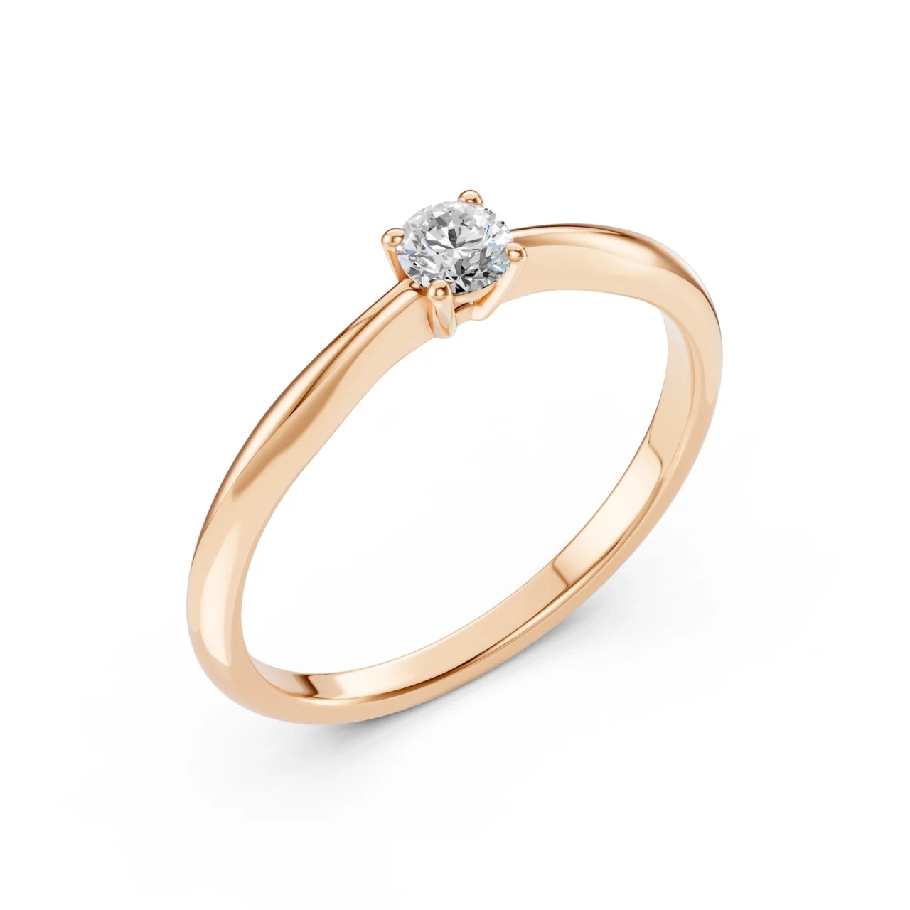 Каблучка Солітер 0.2 ct — фото 6