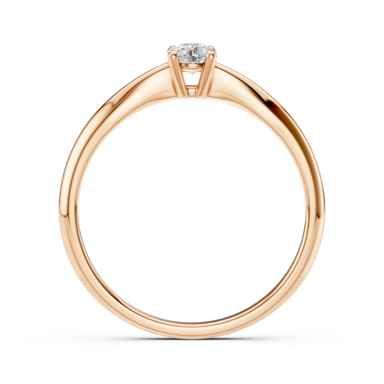 Каблучка Солітер 0.2 ct — фото 7