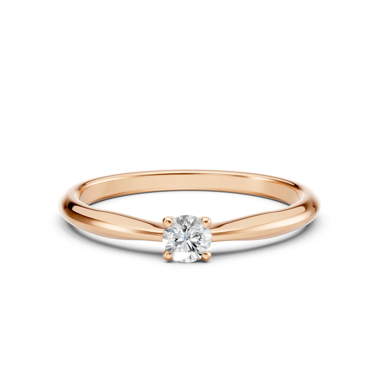 Каблучка Солітер 0.2 ct — фото 8