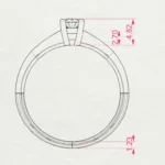 Каблучка Солітер 0.2 ct — фото 10