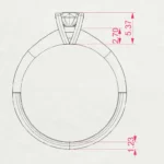 Каблучка Солітер 0.4 ct — фото 10