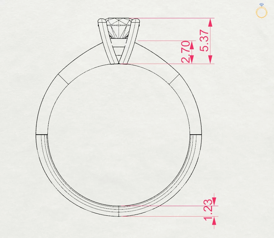 Каблучка Солітер 0.4 ct 10 Каблучка Солітер 0.4 ct — фото 10