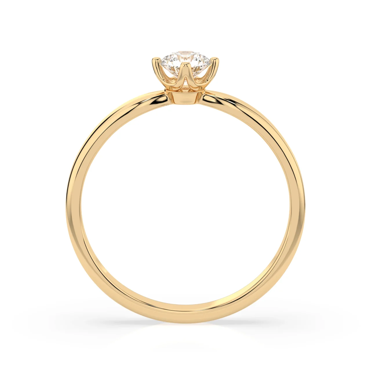 Каблучка Солітер 0.3 ct — фото 4