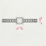 Каблучка Солітер Вічність 0.2 ct — фото 9